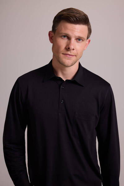 Ysf سويت شيرت رجالي بياقة سوداء