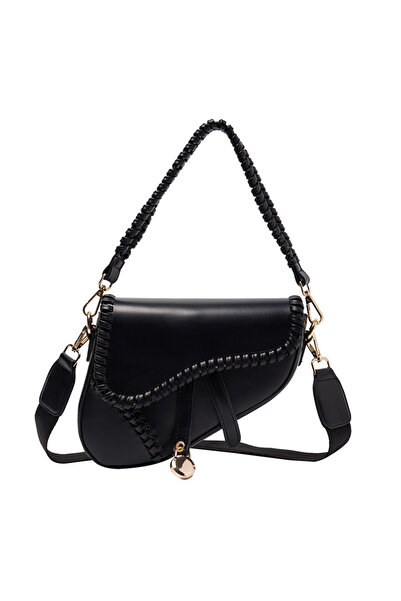 Tessero Geanta de dama pentru umar din piele ecologica, model asimetric, piel...