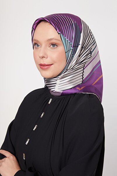 Levidor Latte Grid Pattern Cool Scarf