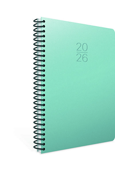 Gıpta 2026 419-SEK EKO Plastik Spiralli Sert Kapak 20x28 Günlük Krem Ajanda