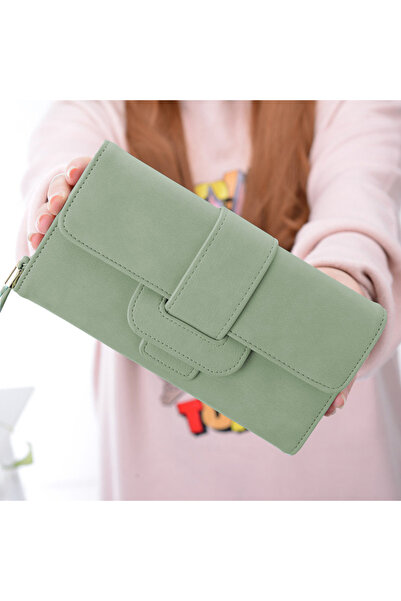 Tessero Women's leather wallet, foldable, compartmentalized, envelope-shaped model, zipper closure