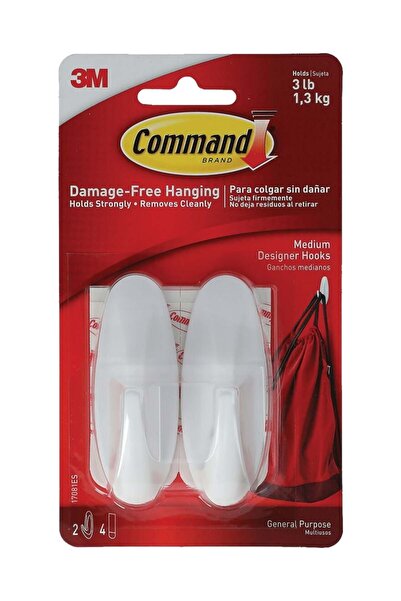 COMMAND Hooks - Set of 2 in Medium White