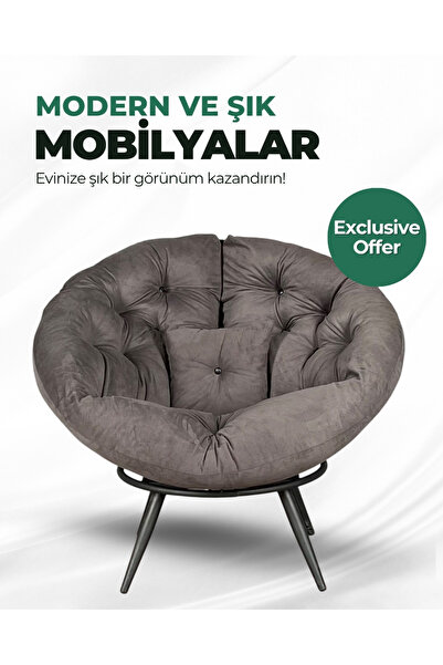 AVYNA Prestige Milano Luxury Armchair | Modern Tay Tüyü Kumaşlı Tekli Berjer ...