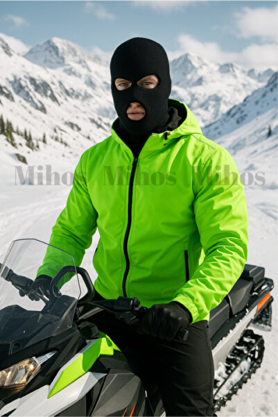 Mihos Унісекс Чорна балаклава Шапка 3 отвори Лижна маска