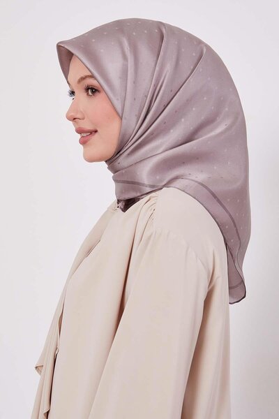 Levidor Mink Speckle Pattern Monogram Silk Scarf