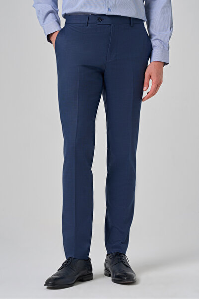 Morven Erkek Lacivert Klasik Slim Fit Dar Kesim Pantolon