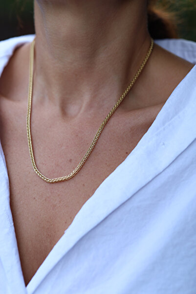 Yenigün Kuyumculuk 14 Ayar Altın 4 mm Tilki Kuyruğu Zincir