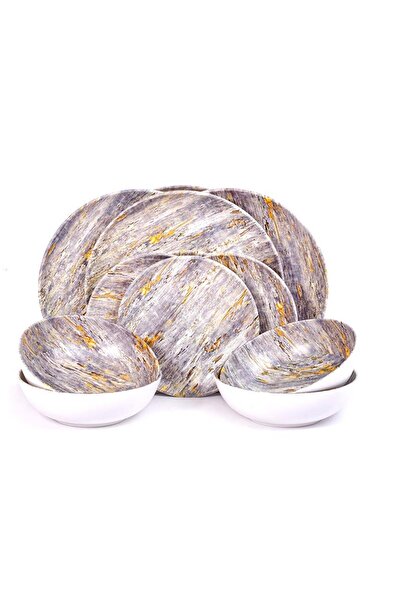 bello Melamine Marble 12-Piece Dinner Set