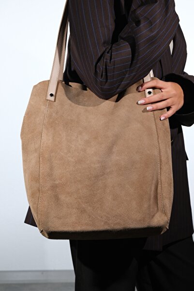 LuviShoes Alfred Mink Genuine Leather Suede Women's Shoulder Bag