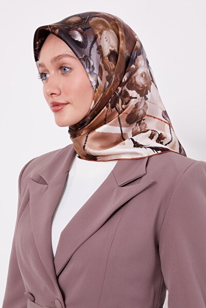 Levidor وشاح حريري بنمط أرجواني من سيرا