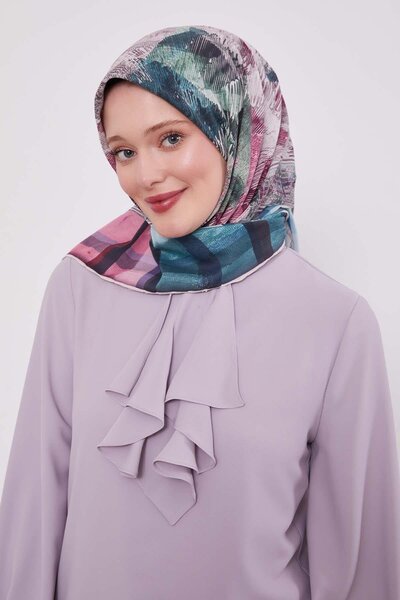 Levidor Ακραυάζοντας πράσινο καρό βαμβακερό κασκόλ