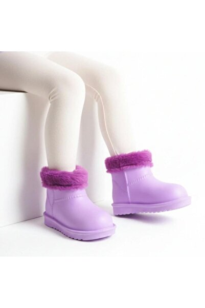 IGN Yağmur Çizmesi Soğuk Havaya Dayanıklı Kolay Giyim Kürklü Esnek Kaymaz Tab...