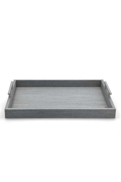 Bien Servi Rectangular Bamboo Serving Tray High Quality in Gray
