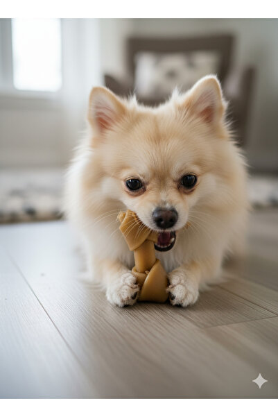 Tasma Market 4 Adet 5 cm Naturel Pres Hakiki Sığır Derisi Köpek Kemiği – Küçük Irk Diş Kaşıma Kemiği