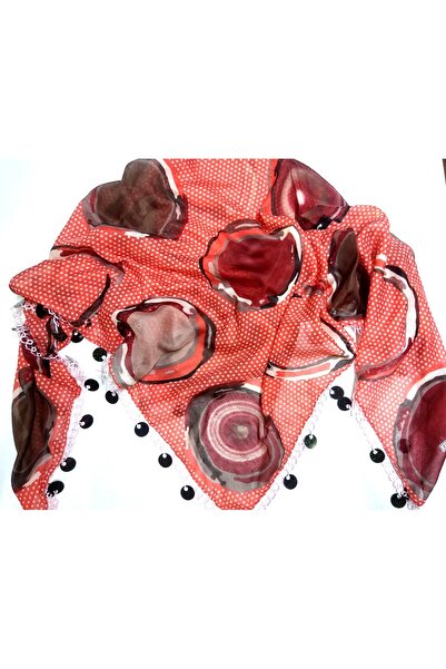 indirimvar El işi Kırmızı Siyah Pullu Mekik Oyası Yazma/Yemeni