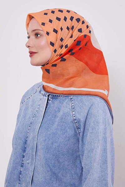 Levidor وشاح قطني بنمط أوراق البرتقال