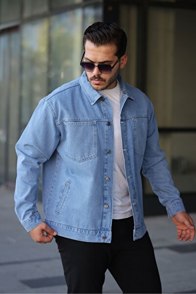 LTC Jeans Мъжка редовна кройка с копчета, винтидж светлосиня дънкова яке