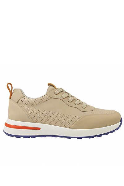 Morven Чоловічі бежеві сезонні повсякденні шкіряні кросівки