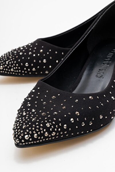 CCWAY AYAKKABI Dámské boty na podpatku se skleněnými kamínky ČERNÁ ZRA
