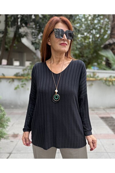 DenizEge Ιταλικό κολιέ με κορδόνια πλεκτό μαύρο