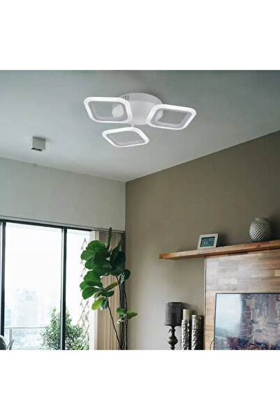 Alessandro DESIGN Candelabru LED 24W, 3 pătrate, alb, lumină neutră – modern