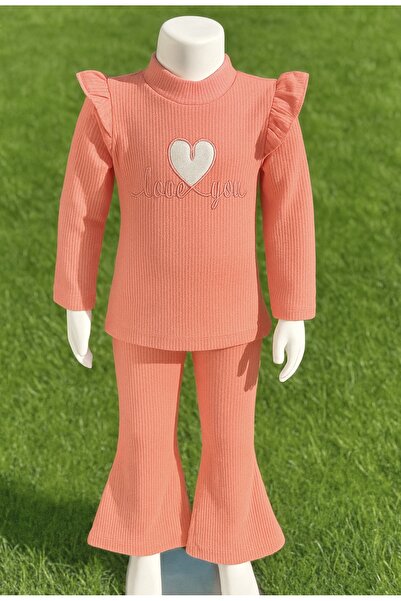 SANTRALBEBE Girl's Corded Flared Leg Suit