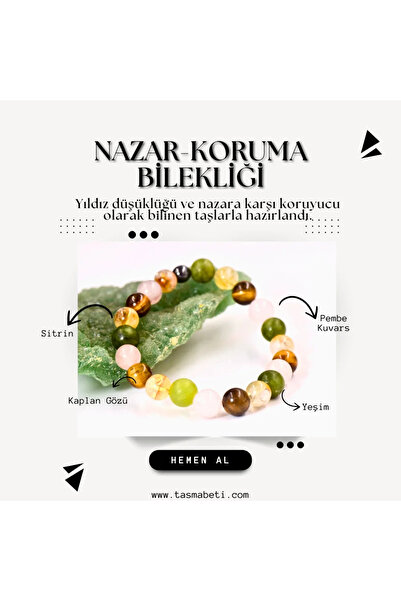 Doğaltaş Nazar Koruma Bilekliği – Enerjisel Kalkan, İç Huzur ve Güçlü Koruma