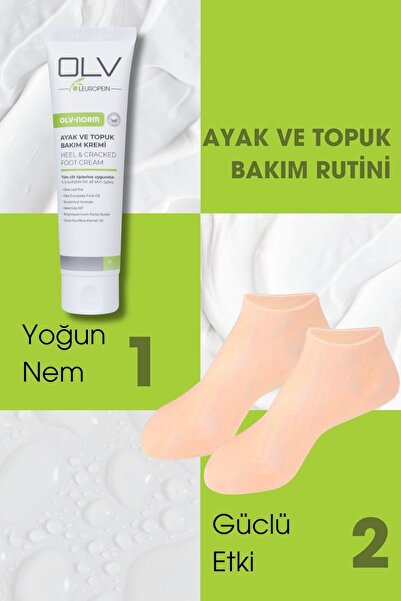 OLV 2 adet Ayak ve Topuk Bakım Kremi + Silikon Çorap (hediye)
