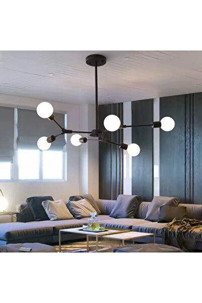 Alessandro DESIGN Lustra Architek Hexa, 6 x E27, Negru, Metal