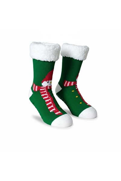 Aware Time Новогодишни чорапи с подплата от флис и неплъзгаща се подметка до коляното