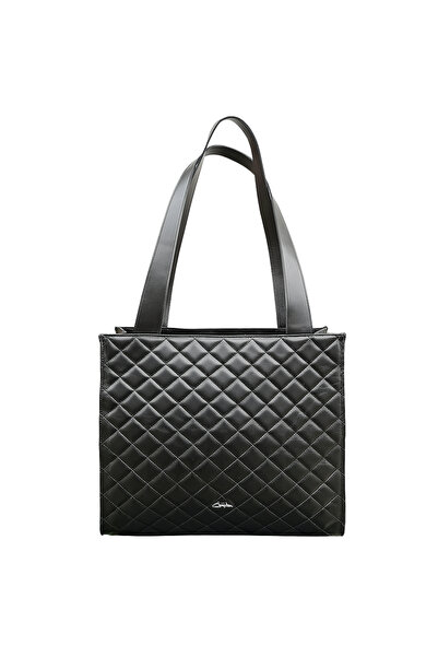 MCLEATHER.RO Geanta din piele naturala -OSLO Karo Black