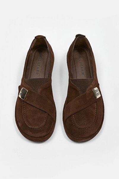 NILUFARR Γυναικείο Loafer Mii Brown Γνήσιο Suede