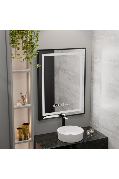 Marcello Oglindă LED dreptunghiulară 60x80 cm Verite Majeste Noir MotionGlow ...