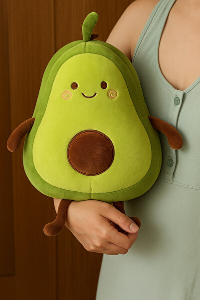 Nandy Home Smiling Avocado Figured Plush – Children's Room Decor and Toy