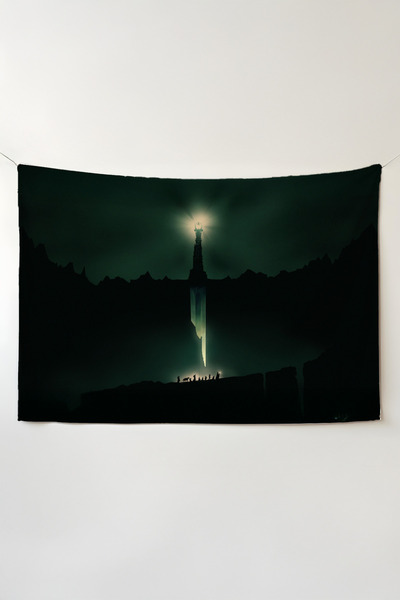 Charmbi Lord Of The Rings Yatay Duvar Örtüsü Film Temalı Kaliteli Kumaş Oda D...