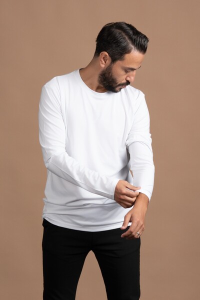 Paul Martin Regular Fit Crew Neck Rayon Fabric Full Lycra Long Sleeve Sweatshirt