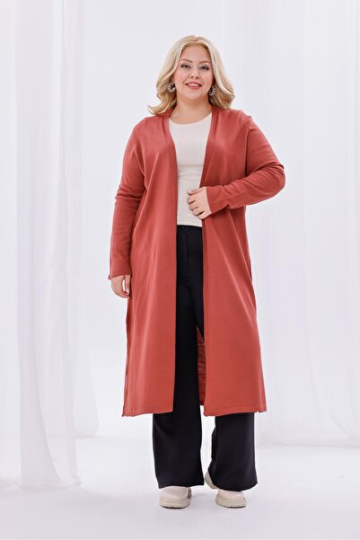 Siyezen سترة تريكو طويلة مقاس كبير