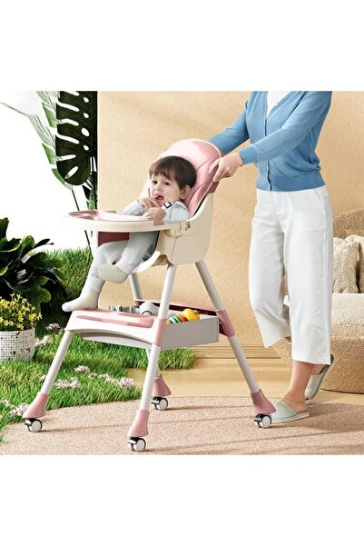 Flippy High Chair 2in1, Flippy, for Children 6 Months - 5 Years, Adjustable Height, 5-Point Harness, Tray,