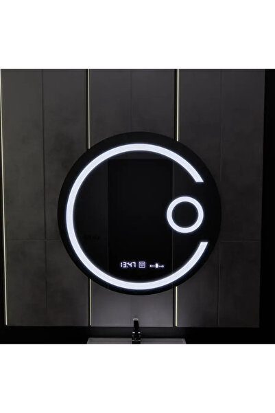 Marcello Oglindă rotundă LED 60 cm Visio MotionGlow – anti-aburire, ceas, termometru, cosmetică