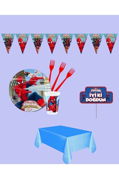 Evabrite Spider-Man 32-Piece Birthday Party Supplies - Spider-Man Birthday Boy Concept