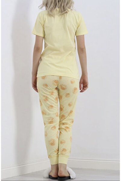 Clariss Orange Patterned Pajama Set