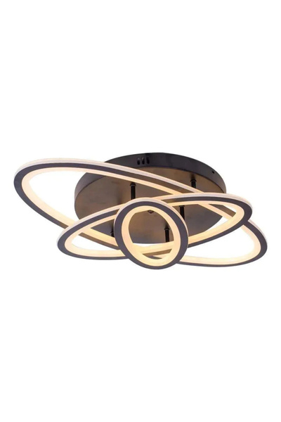 Alessandro DESIGN Candelabru LED cu telecomandă GENTIANA 75W, 3 elipse, lumină rece/caldă/neutră, reglabil, negru