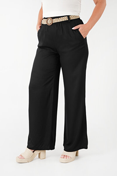Guzella Thin Viscose Pants with Elastic Waist