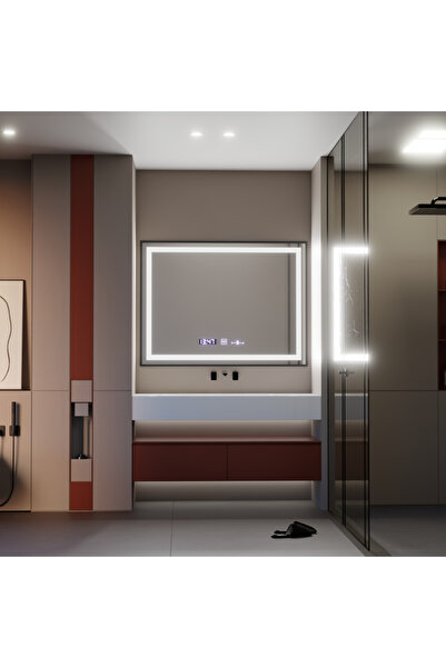 Marcello Oglindă dreptunghiulară LED, 80x60cm, Verite Majeste Noir Motion Glow