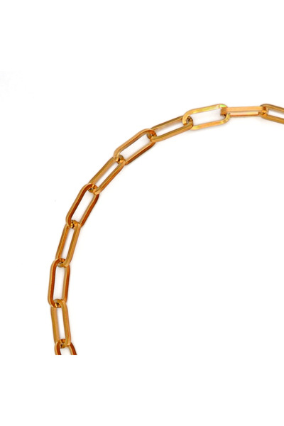 IMMACULATI Baddie - colier din oțel inoxidabil placat cu aur de 18k, impermea...