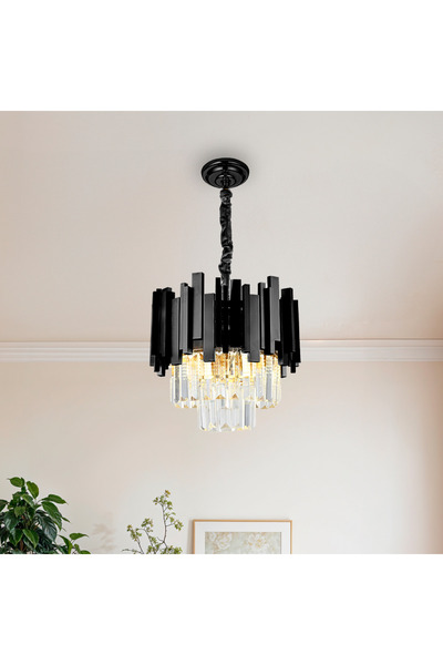 Alessandro DESIGN Candelabru de cristal BLOIS Petito 3xE14, diametru 30cm, ne...