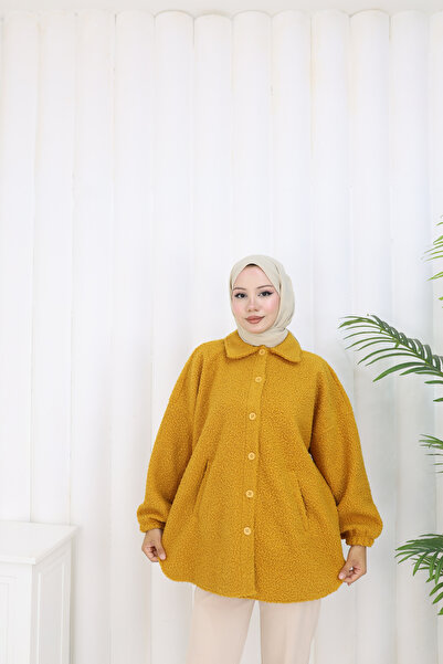 MİSS M.A.T FASHİON Pon Pon Bucket Fabric Standard Size Shirt Jacket