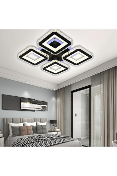 Alessandro DESIGN Candelabru LED cu telecomandă și cristal LEILA RGB 79W, 4 p...