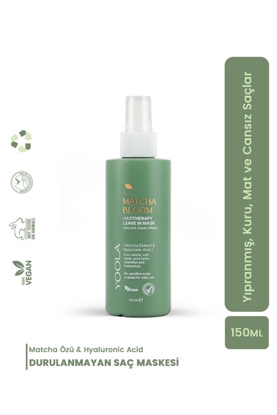 Yoola Matcha Bloom Terapi Durulanmayan Onarıcı Sıvı Saç Maskesi Spreyi 150 Ml