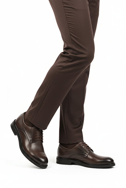 AYAKMOD Pantofi clasici pentru bărbați din piele naturală maro cu talpă anti-...